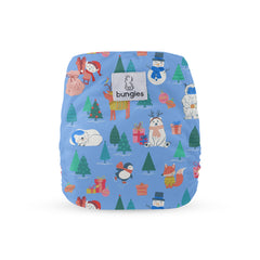 Yeti Christmas Cloth Diaper with Inserts