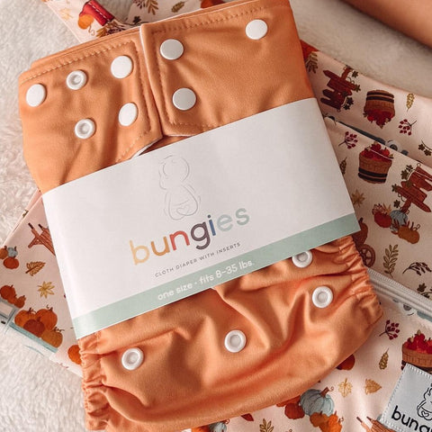 Earthy Pumpkin Cloth Diaper with Inserts