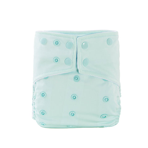 Mint Solid Cloth Diaper with Inserts - Bungies Diapers