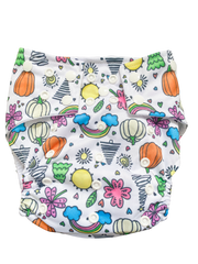 Celebrate Pocket Cloth Diaper and Wetbag Set with 1 Hemp Insert and 1 Bamboo Cotton Insert with Snaps - Bungies Diapers