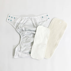 Ice Ice Baby Cloth Diaper with Inserts - Bungies Diapers